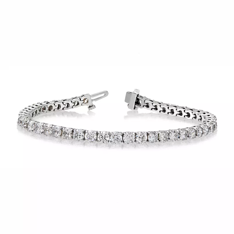 14K White Gold Four-Prong Diamond Tennis Bracelet (11 ct. tw.)